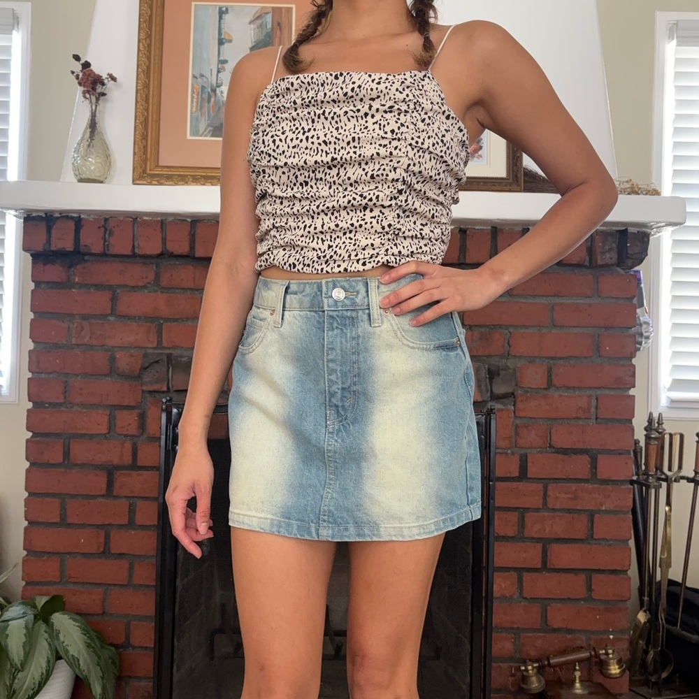 La Hearts Leopard Print Top